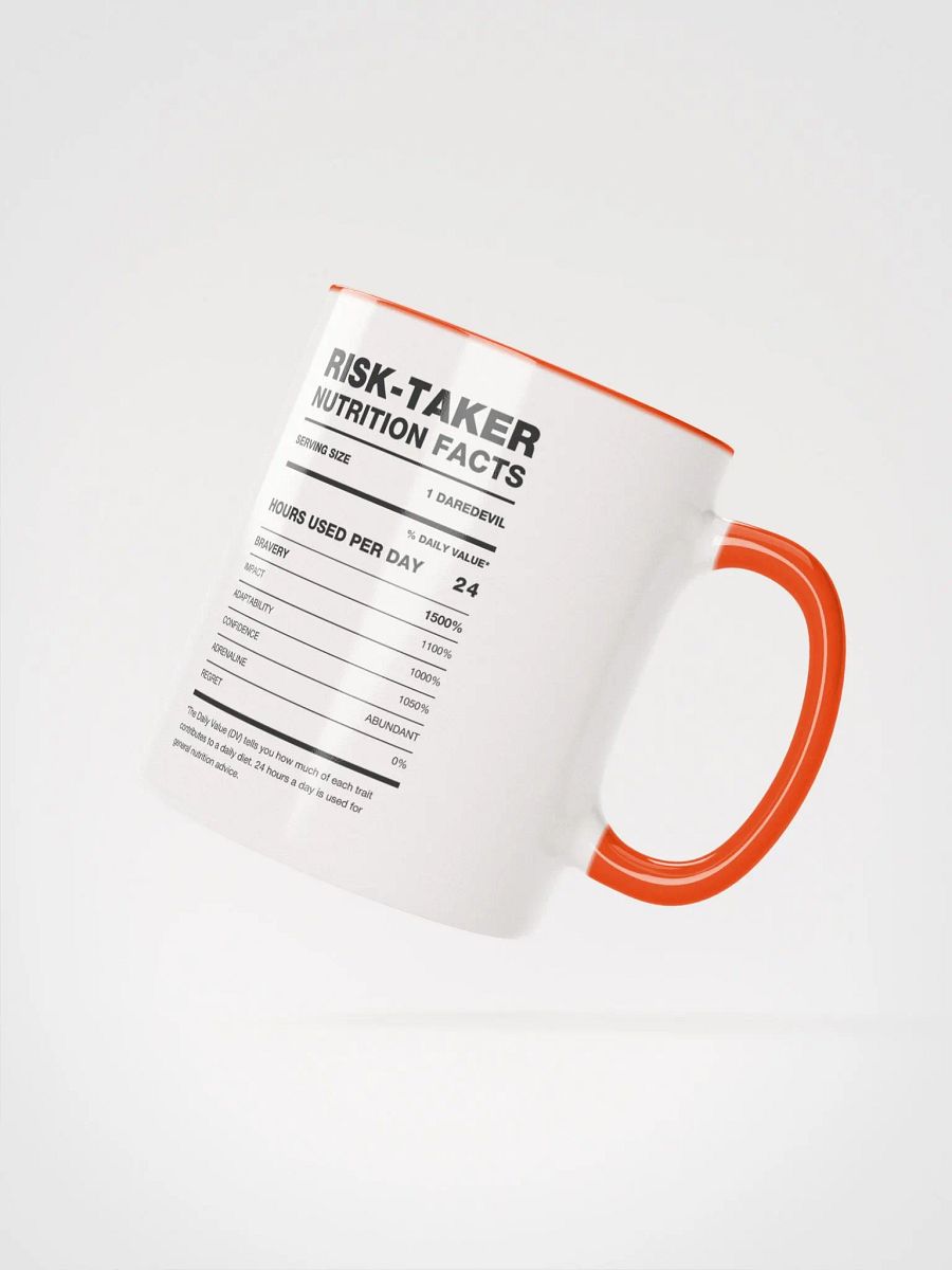 RISK-TAKER Nutrition Facts Ceramic Mug product image (1)