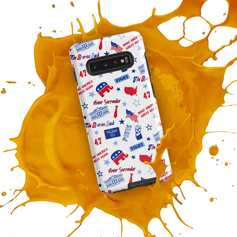 Trump 2024 Republican Patriot Make America Great Again White Pattern Phone Case for Samsung product image (8)