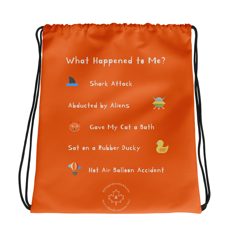 WHAT HAPPENED TO ME ? (2025 Edition): String Backpack, TiLite Burnt Orange product image (1)