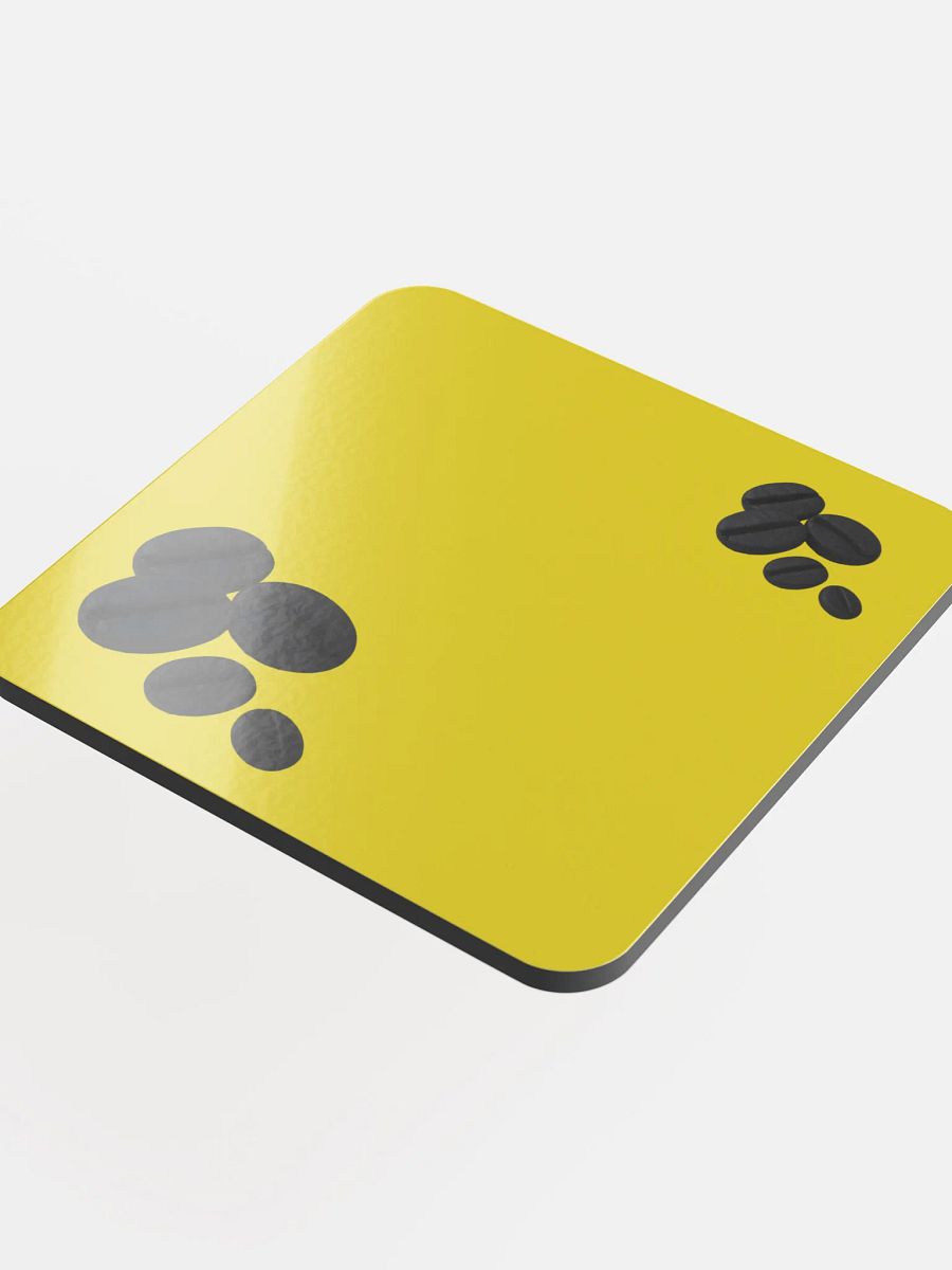 Yellow Black Coffee Beans Coaster product image (4)