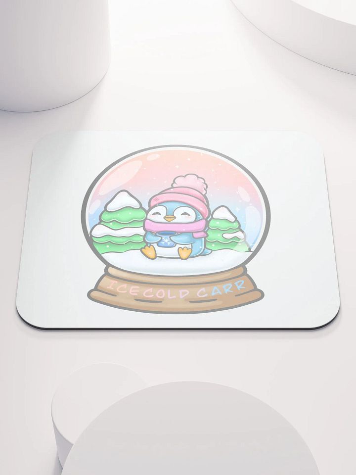 Ice Cold Snow Penguin Globe Mouse Pad product image (2)