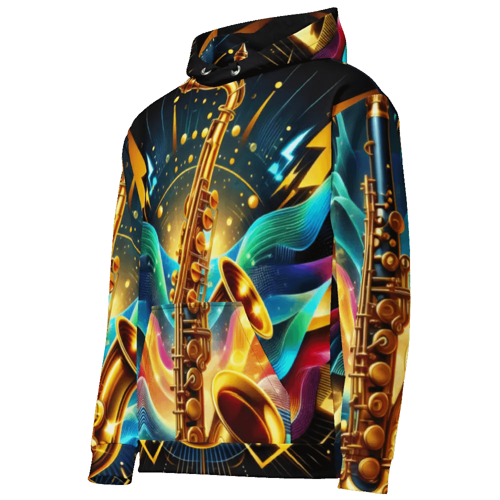 Saxophone Musical Instrument - All-Over Unisex Hoodie #20 product image (11)