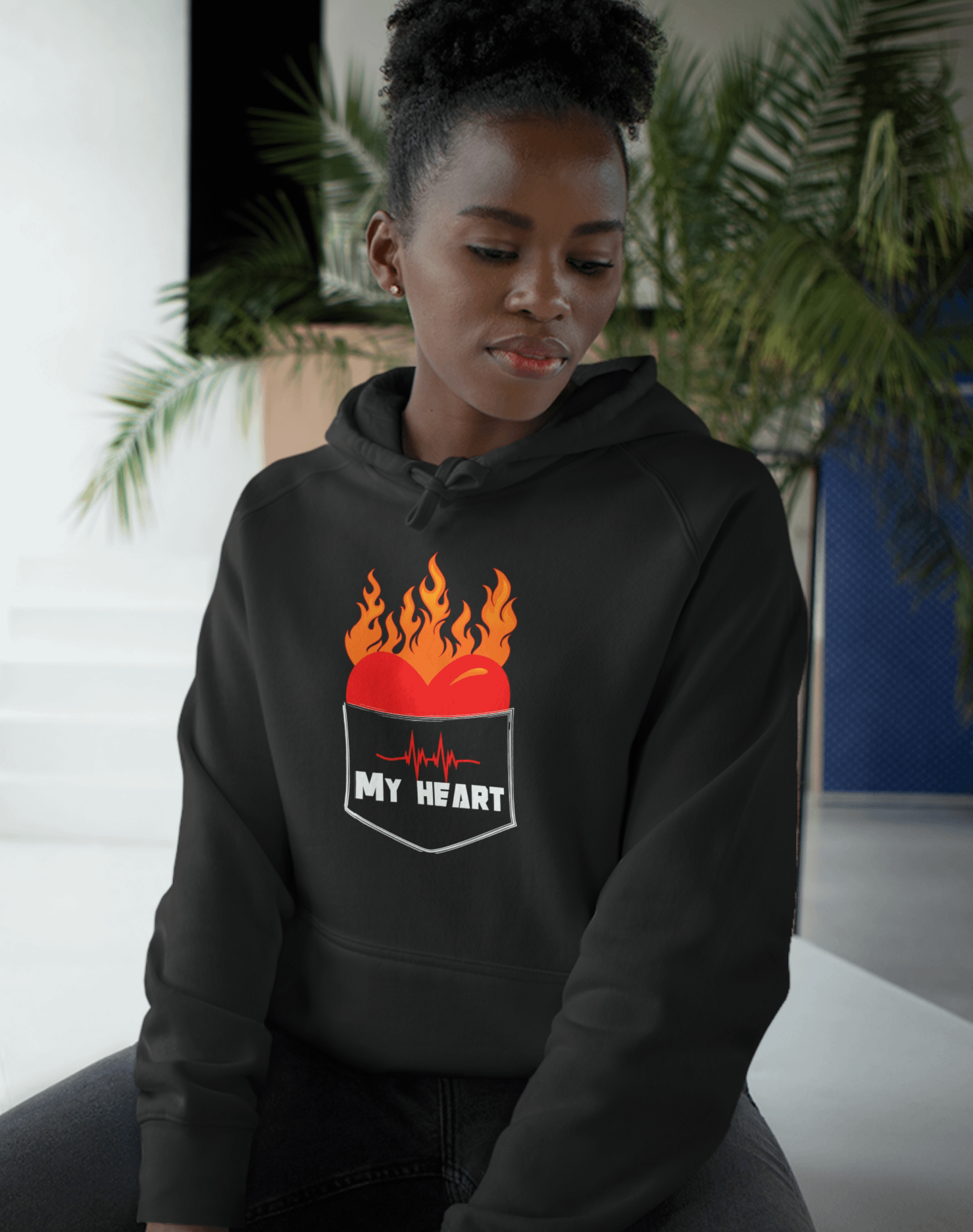 My heart unisex hoodie product image (1)