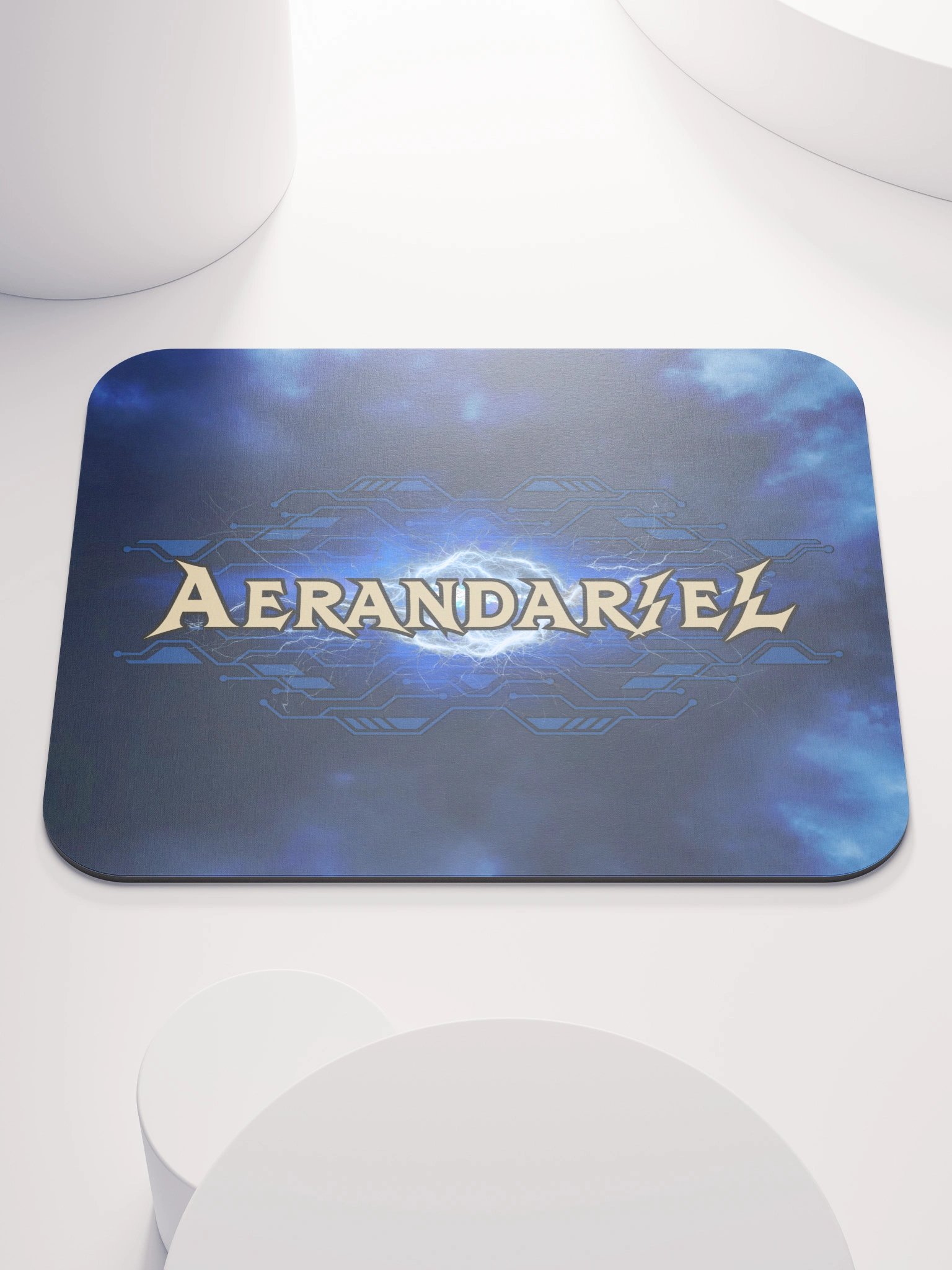 Aerandariel Electric Blue Lightning Mouse Pad product image (1)