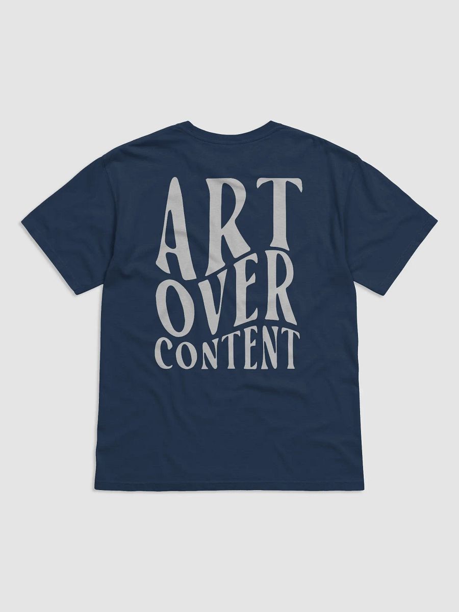 Art Over Content - T-shirt - Dark Mode product image (1)