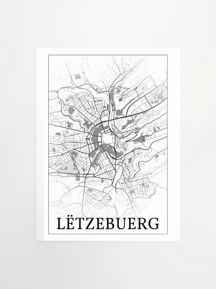Lëtzebuerg, Lëtzebuerg, city map print product image (2)