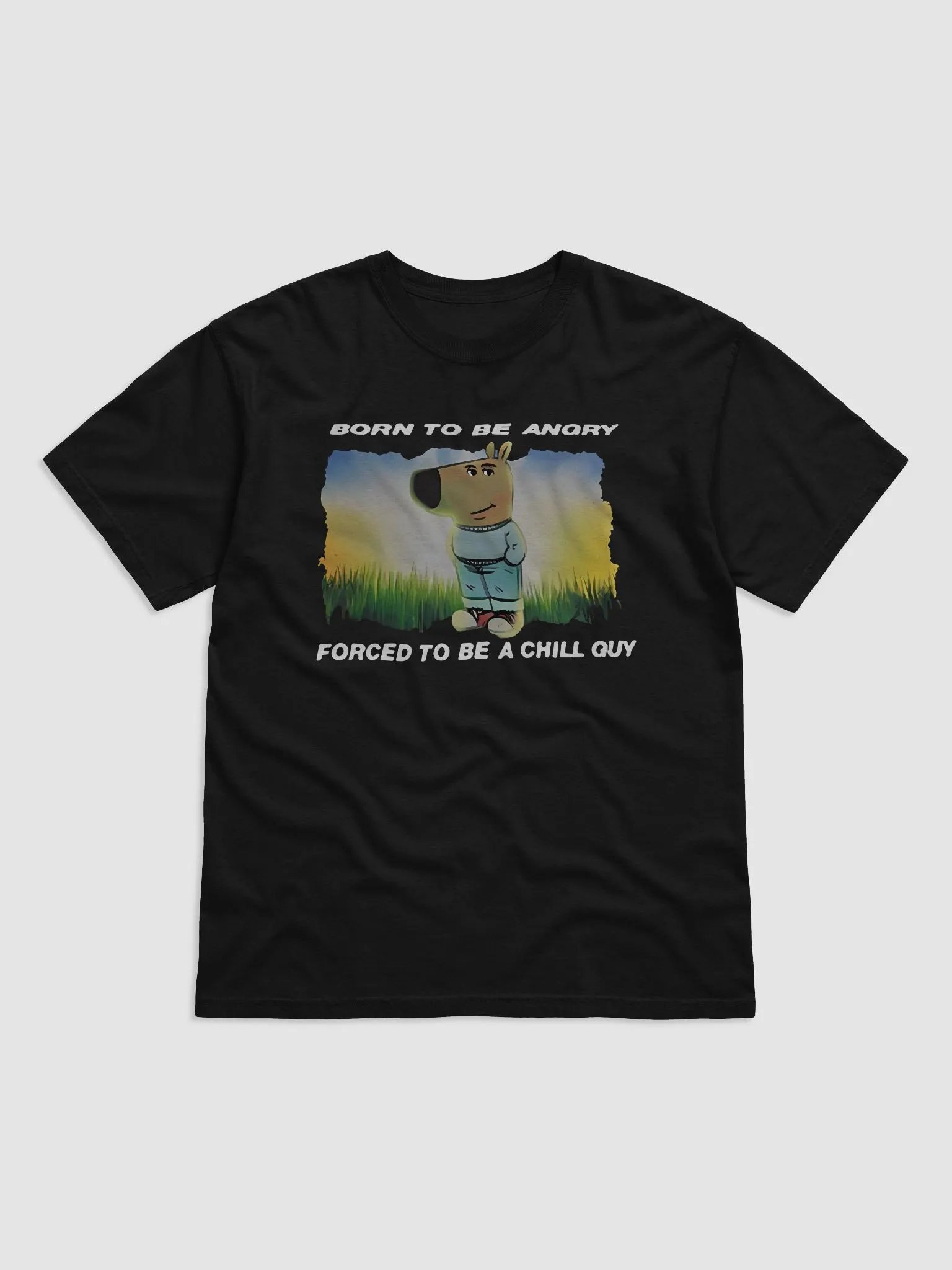 Born To Be Angry Forced To Be A Chill Guy Shirt product image (2)