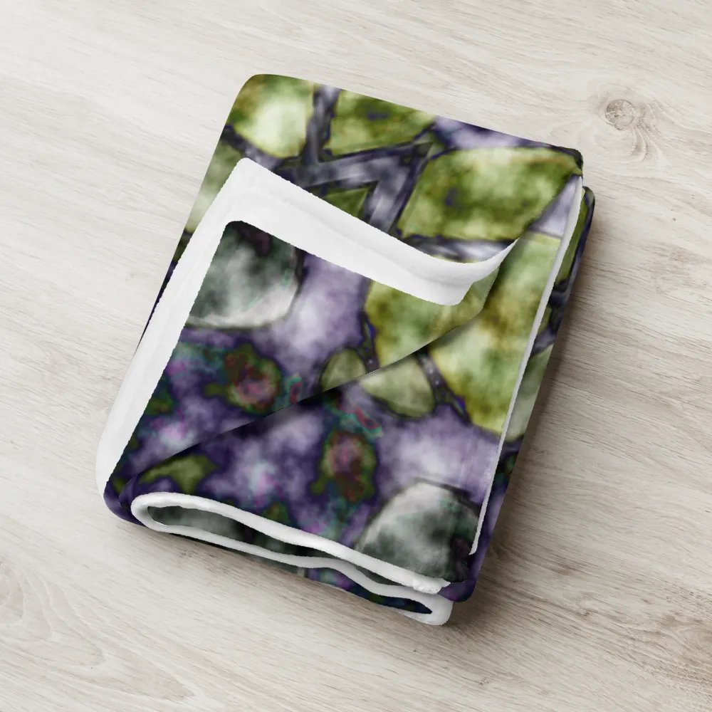 Bohemian 6 Pointed Madala Green and Purple/ Throw Blanket by Allcolor product image (9)