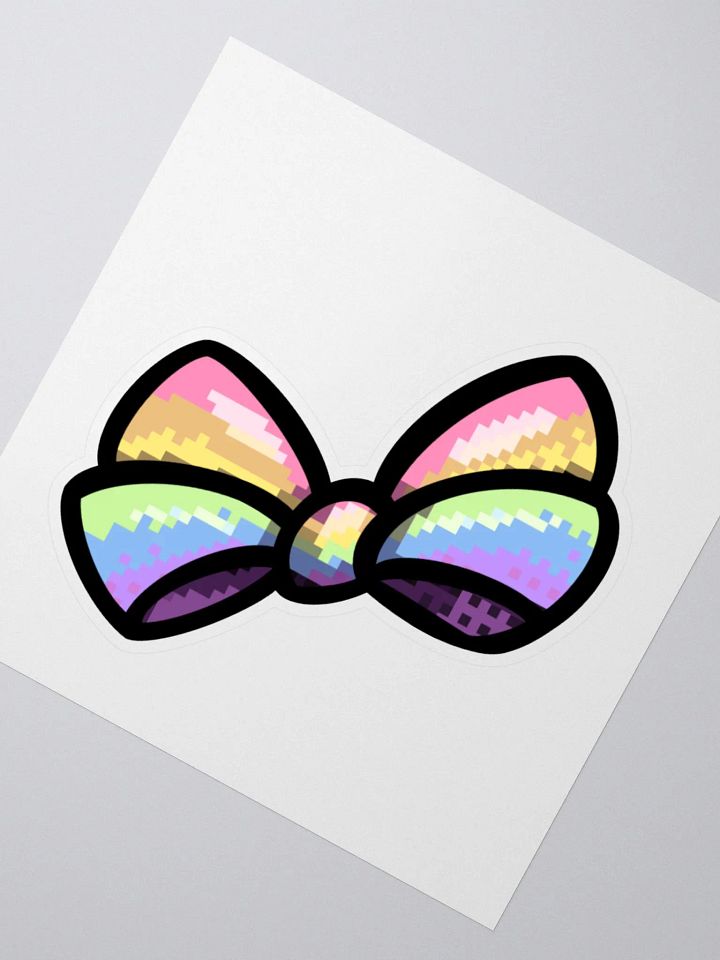 Pastel Pixel Pride Bow Sticker product image (5)