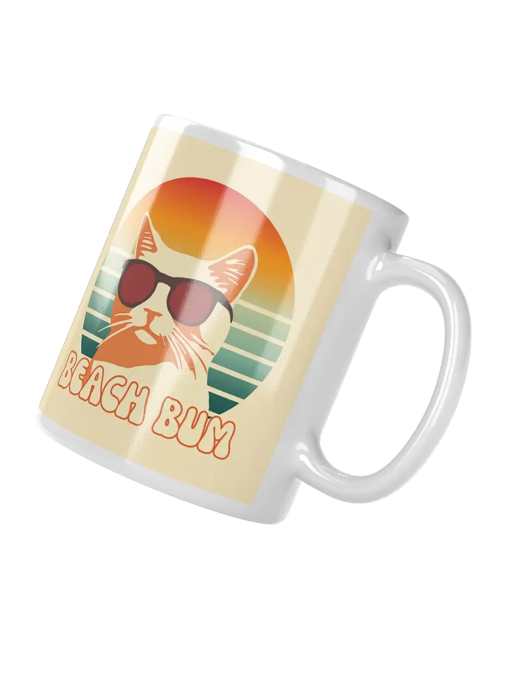 Beach Bum Cat Sunglasses Ceramic Mug product image (2)