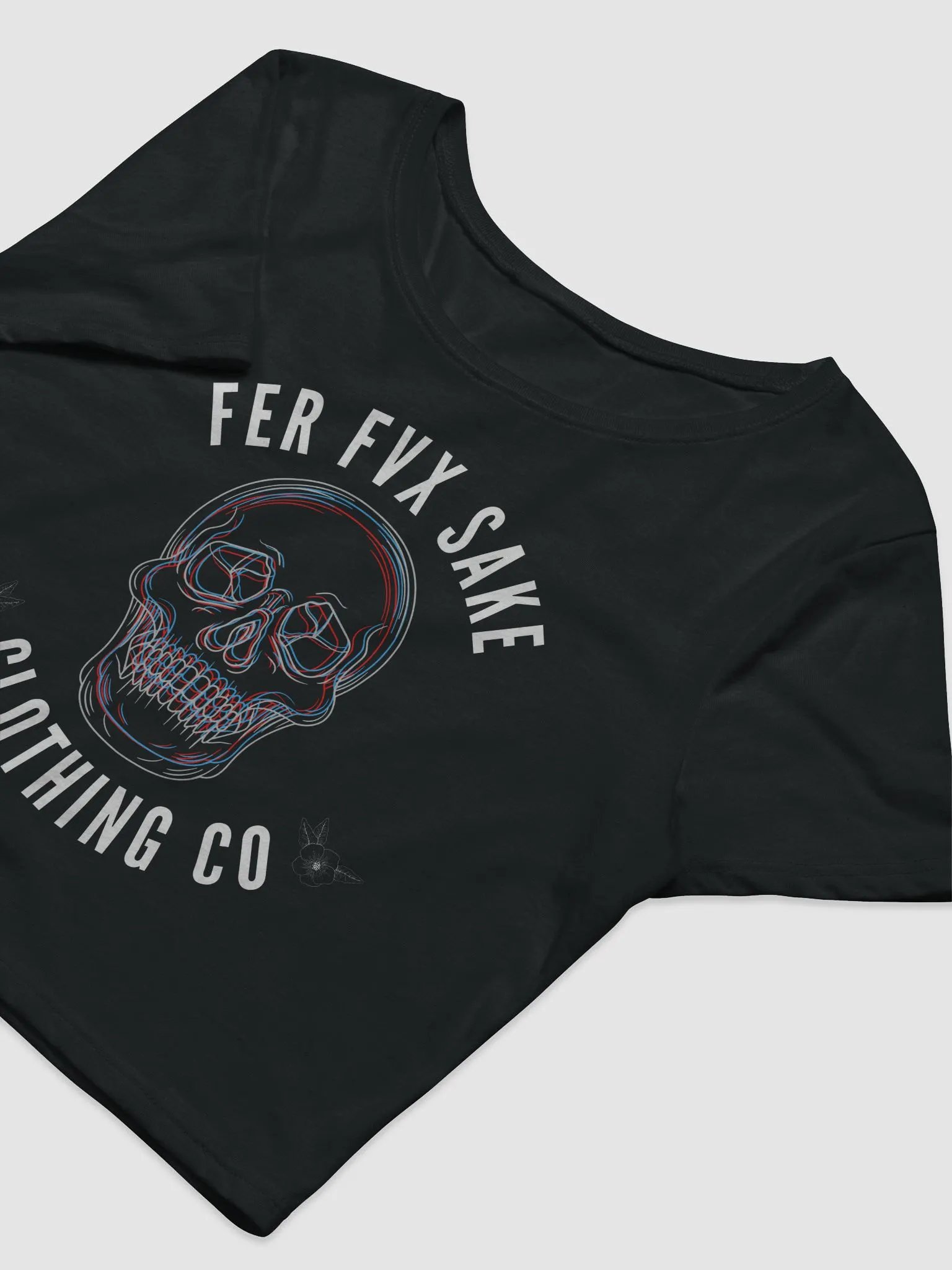 FFS 3D Skull Women's Cropped T-Shirt product image (3)
