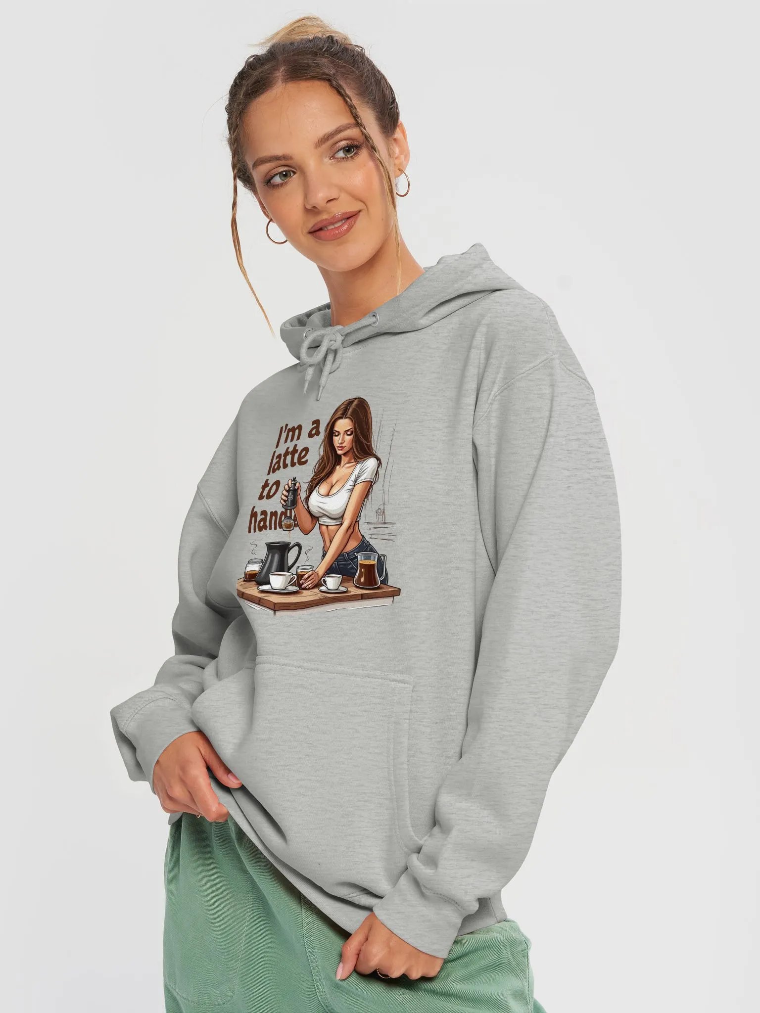 I'm a Latte to Handle Unisex Hoodie product image (13)