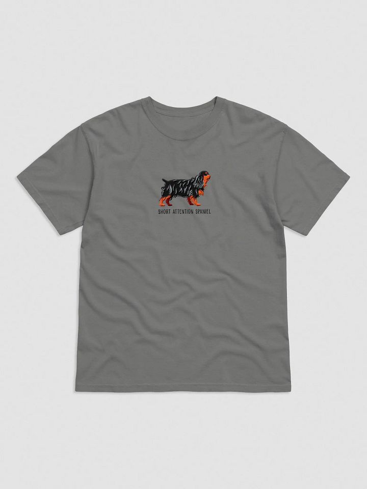 Short Attention Spaniel T-Shirt(Embroidered) of an English Toy Spaniel(Black & Tan) product image (6)