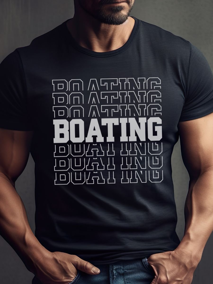 Boating (White ink) Gildan 64000 Unisex Tshirt product image (1)