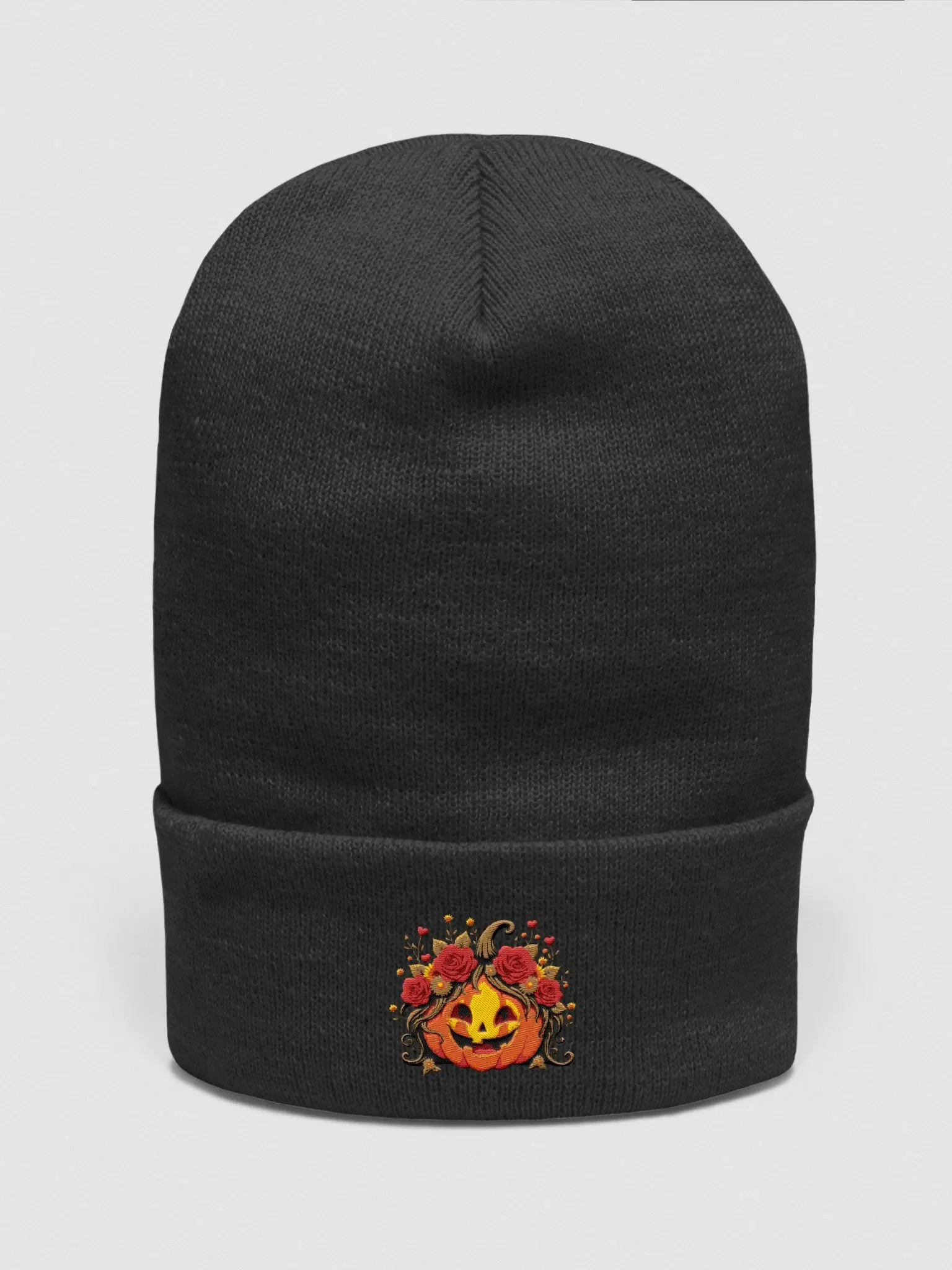 Floral Pumpkin Cuffed Beanie product image (1)