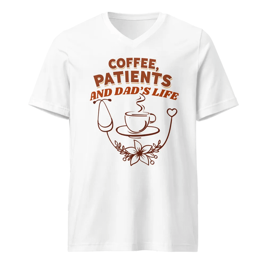 Dad's Life Coffee Cup V-Neck Tee product image (1)