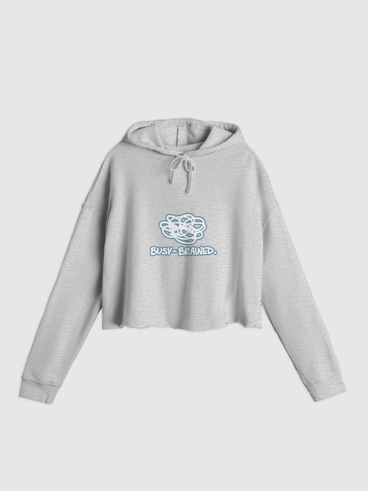 BUSY-BRAINED (lined design, #709AAF) lightweight cropped hoodie product image (5)