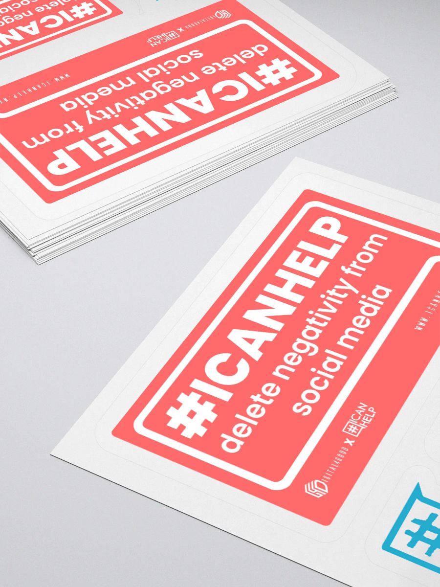 #ICANHELP Delete Negativity From Social Media Stickers product image (12)