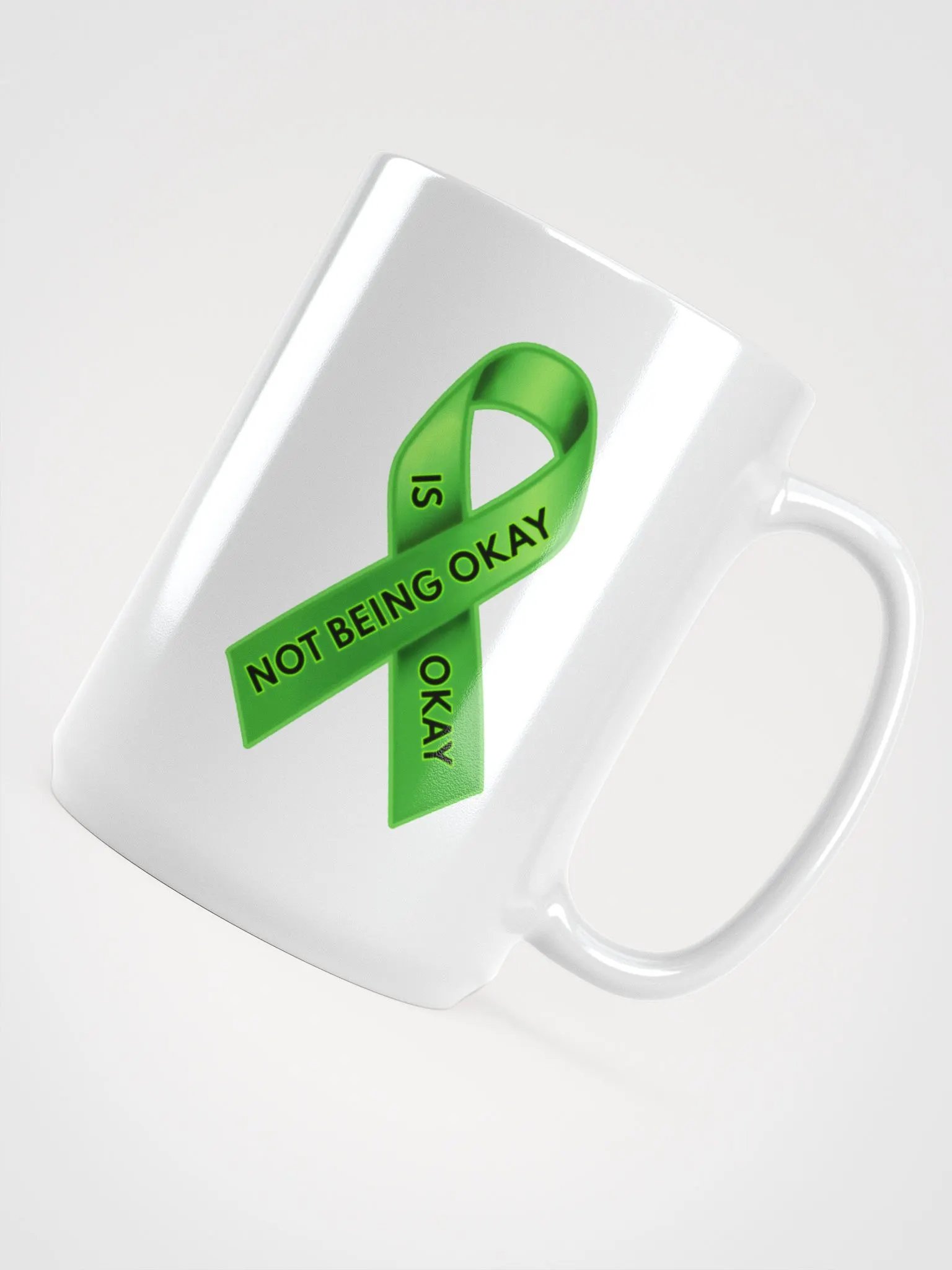 Green Ribbon Awareness Mug 15oz product image (4)