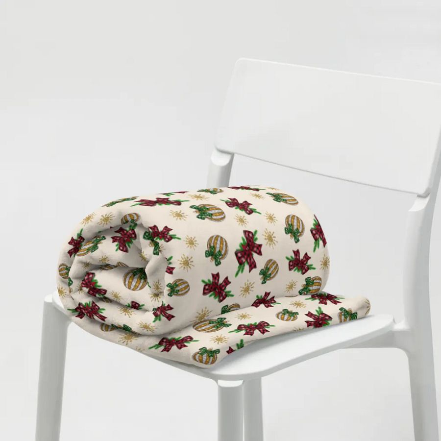 Winter Bows And Bulbs Blanket product image (7)