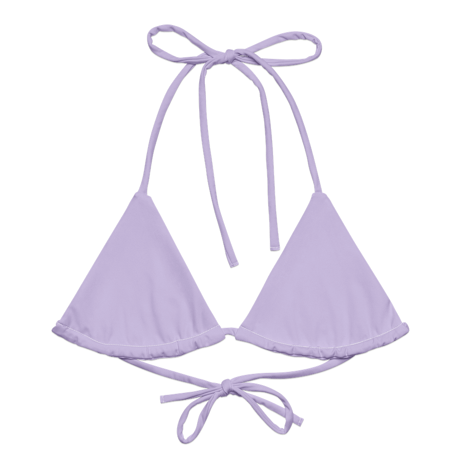 Soft Lilac Solid Color String Bikini Top product image (1)