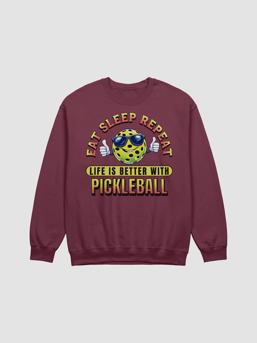 Eat Sleep Repeat Pickleball Thumbs Up Paradise Crewneck Sweatshirt product image (3)