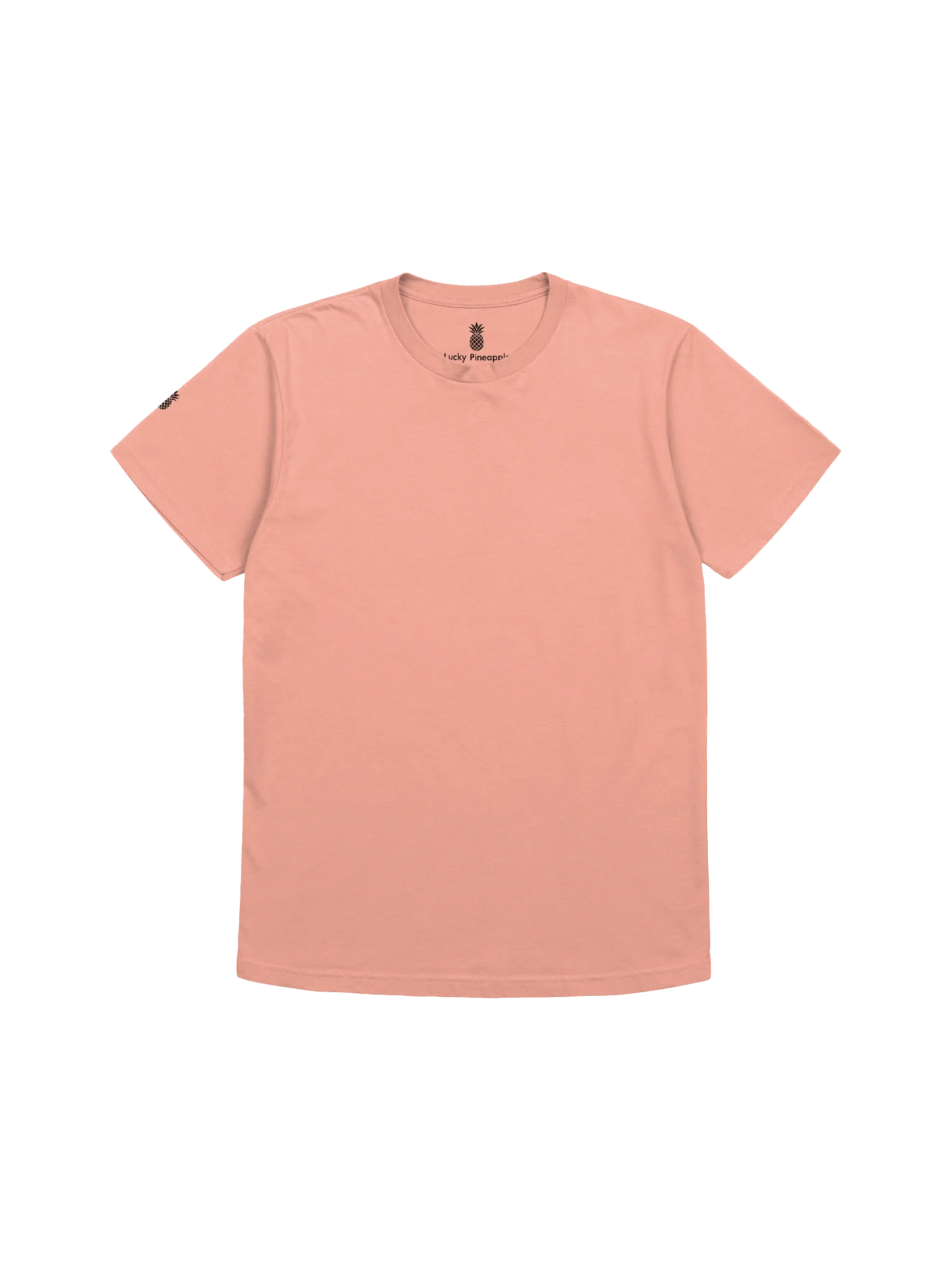 Slim Fit Lightweight Lucky Pineapple® Minimalist Sleeve Solid Color Unisex T-Shirt (White & Light Colors) product image (3)