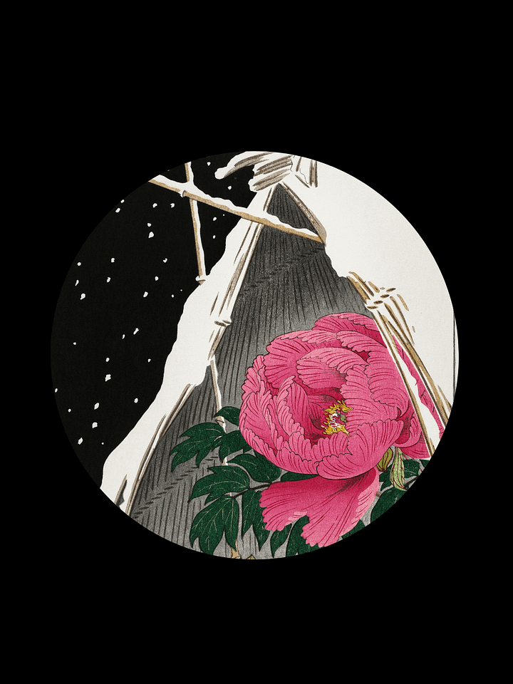 Snowy Peony. Hardcover JournalBook® product image (1)