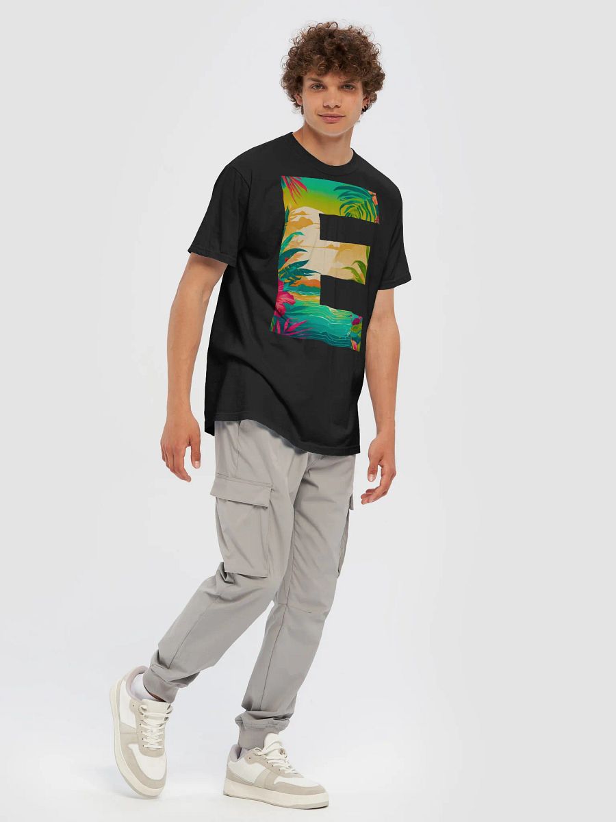 Tropical Sunset Paradise T-Shirt (Letter-E) product image (9)