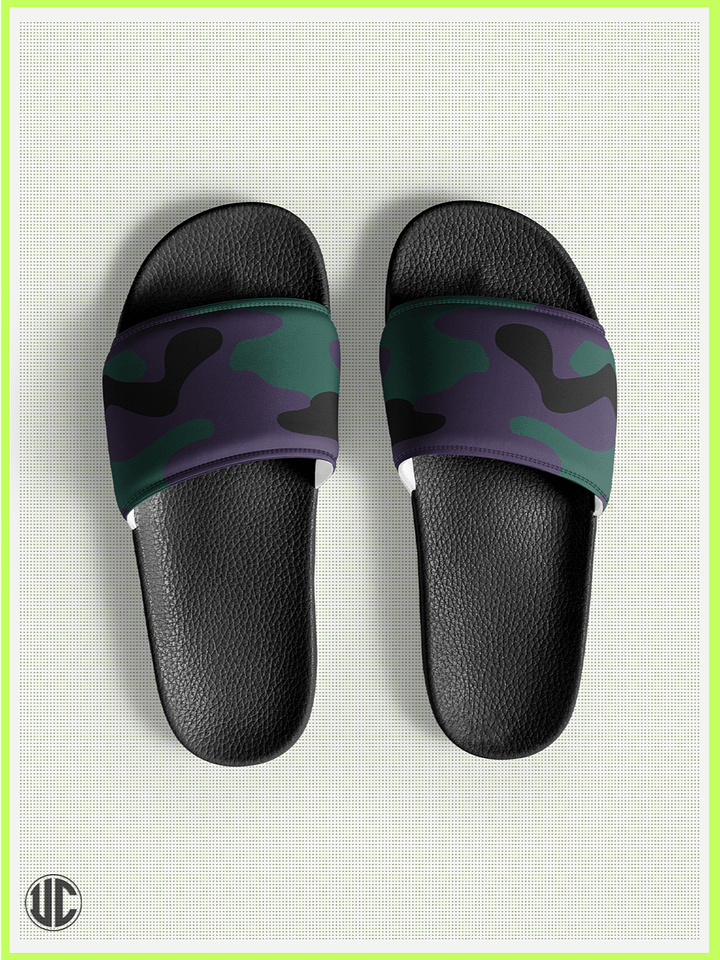 UnkoCon – Midnight Purple Camo Women’s Slides product image (1)