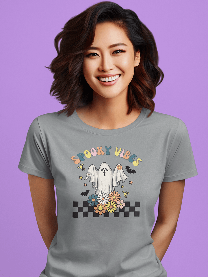 Spooky Vibes Ghost Retro Halloween T-Shirt product image (1)