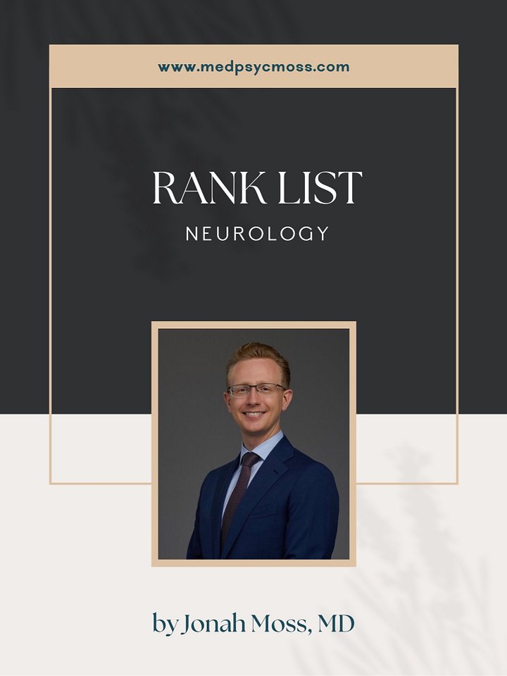 Residency Rank List Neurology product image (1)
