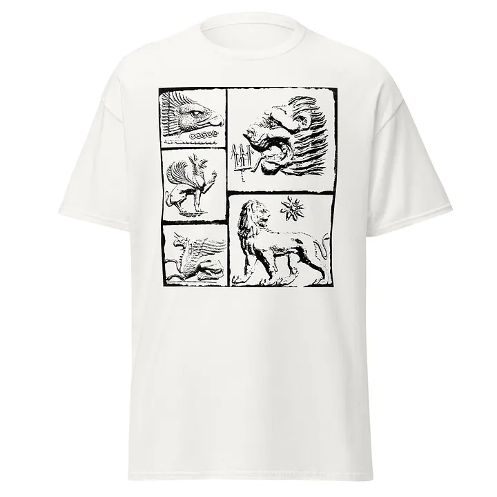 Lion versus Griffin Eternal Fight, White T-shirt product image (1)
