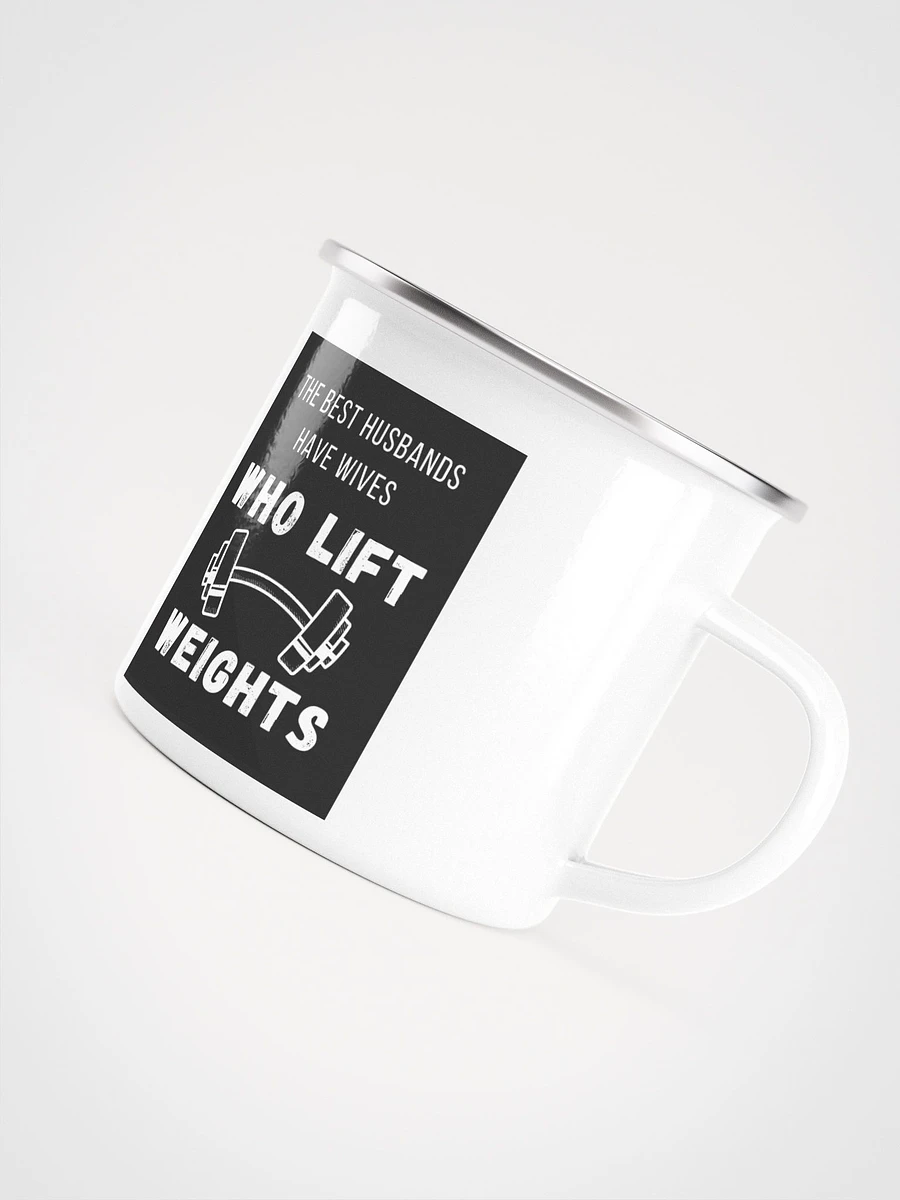 The Best Husbands Have Wives Who Lift Weights - Enamel Mug product image (2)