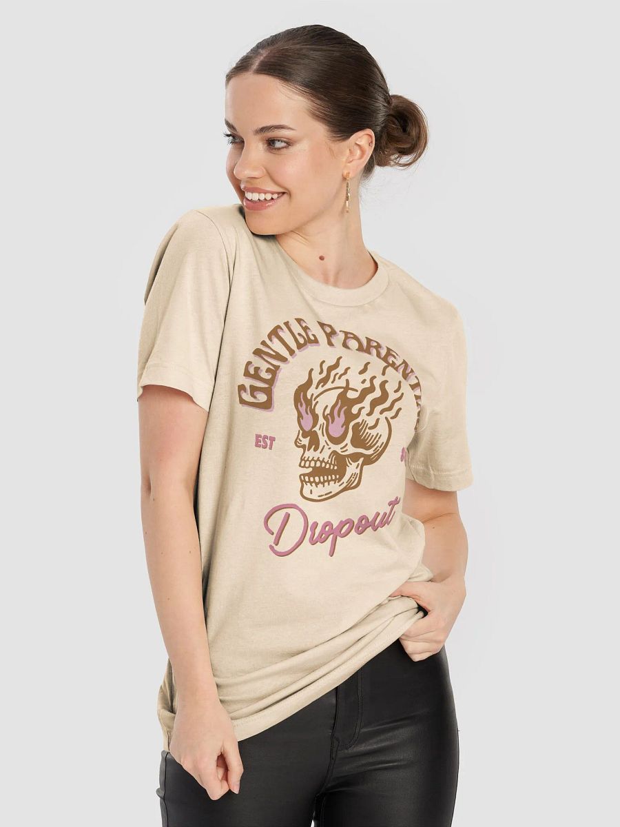 Flaming Skull Gentle Parenting Dropout T-Shirt product image (8)