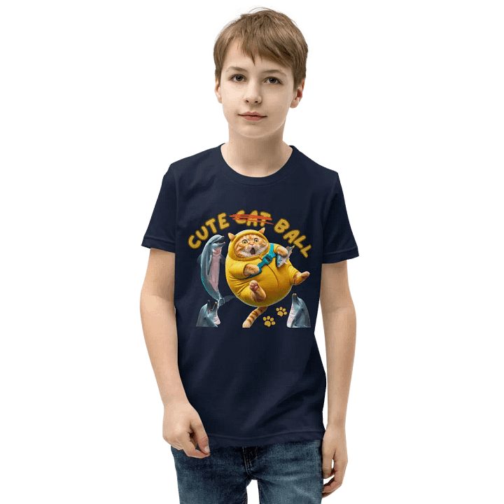 'Cute Not Cat But Ball' Youth T-Shirt 🙀🐬🏐 product image (143)