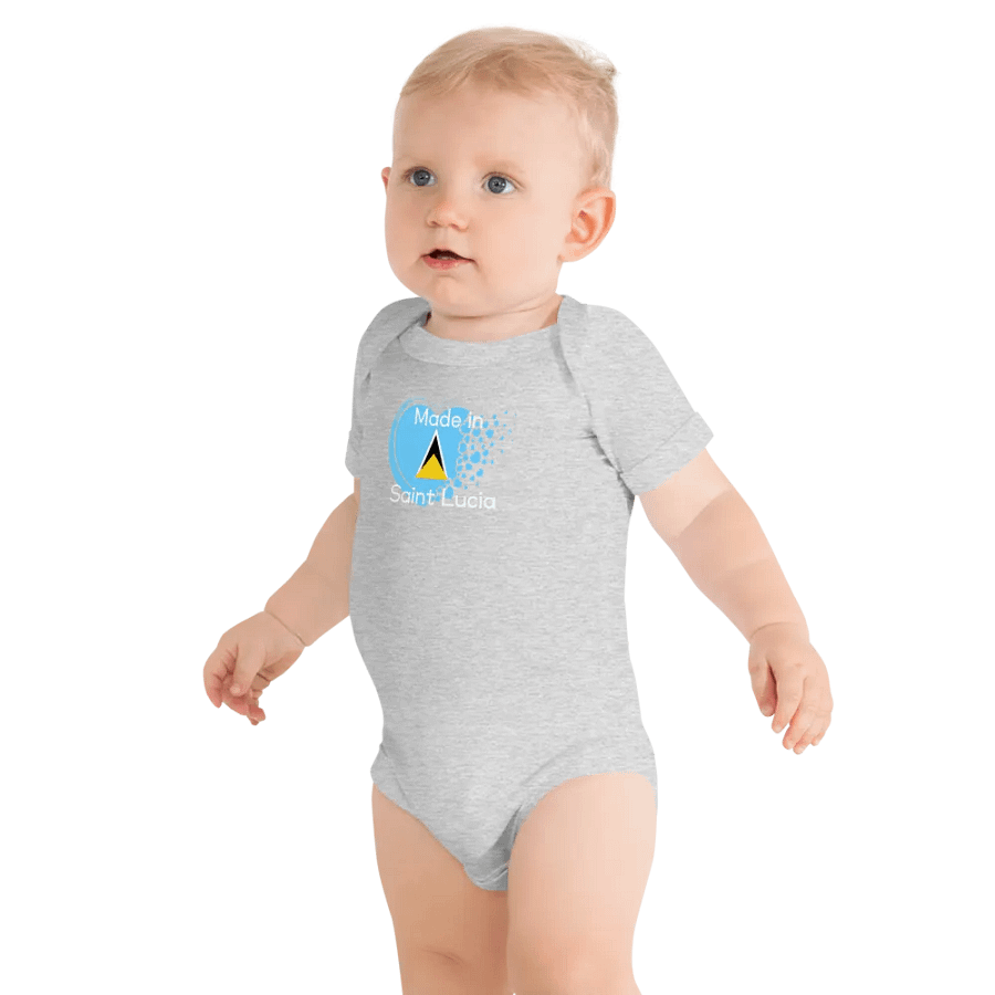 Saint Lucia Digital Heart Baby Onesie product image (59)