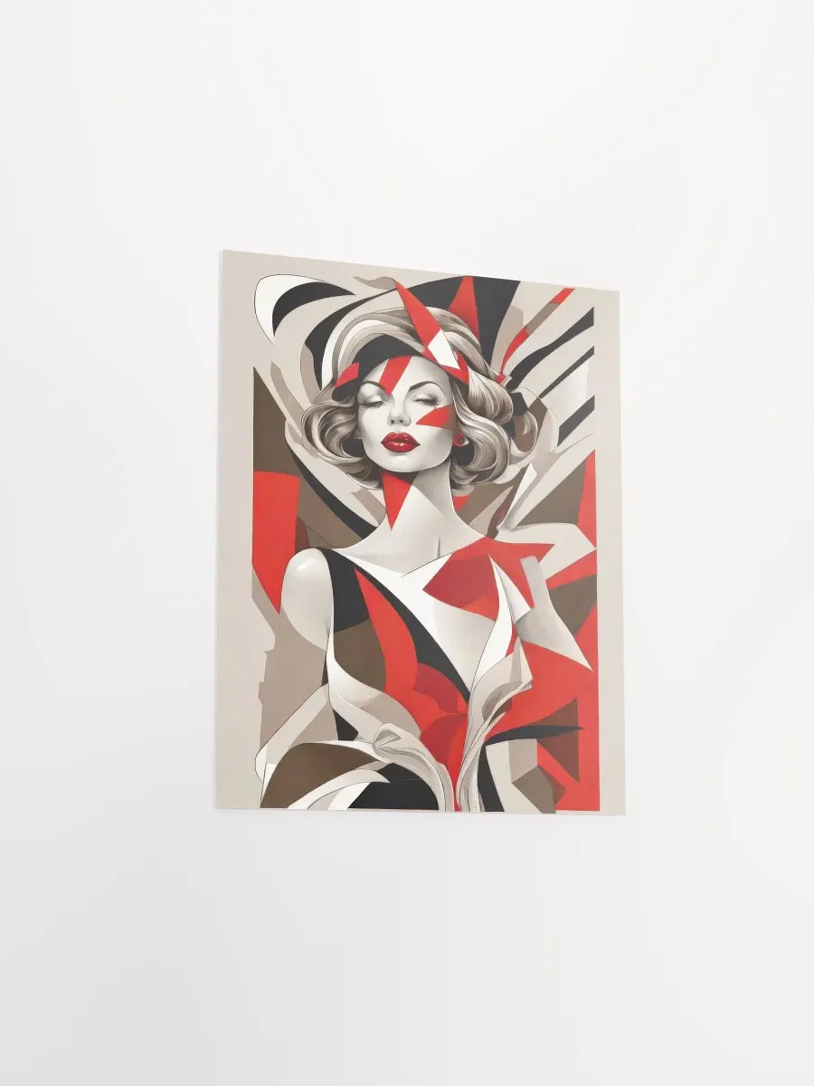 Red Woman - Poster - Small and Standard Sizes - 8x10-11x14-12x16-16x20 Inches product image (3)