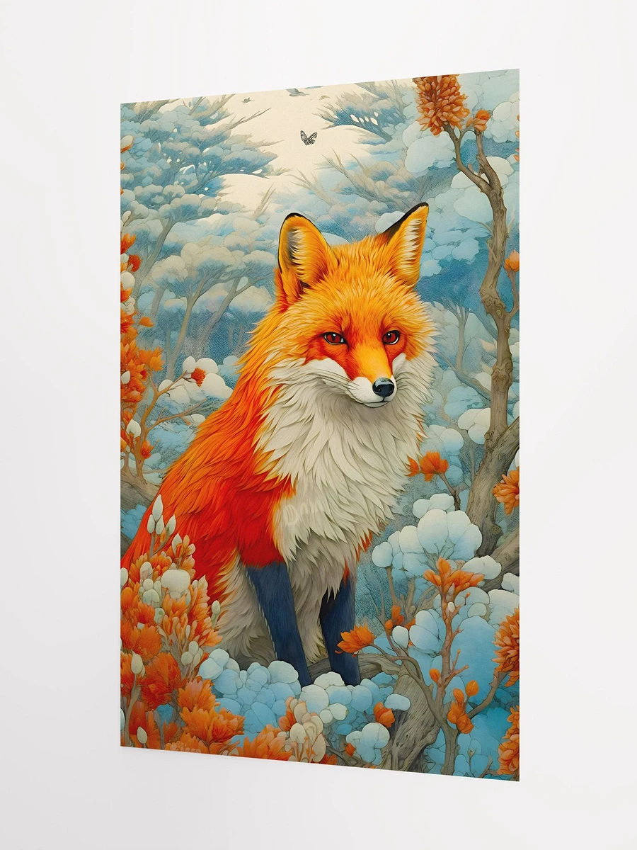 Red Fox in a Whimsical Floral Wonderland Magic Forest Matte Poster product image (5)