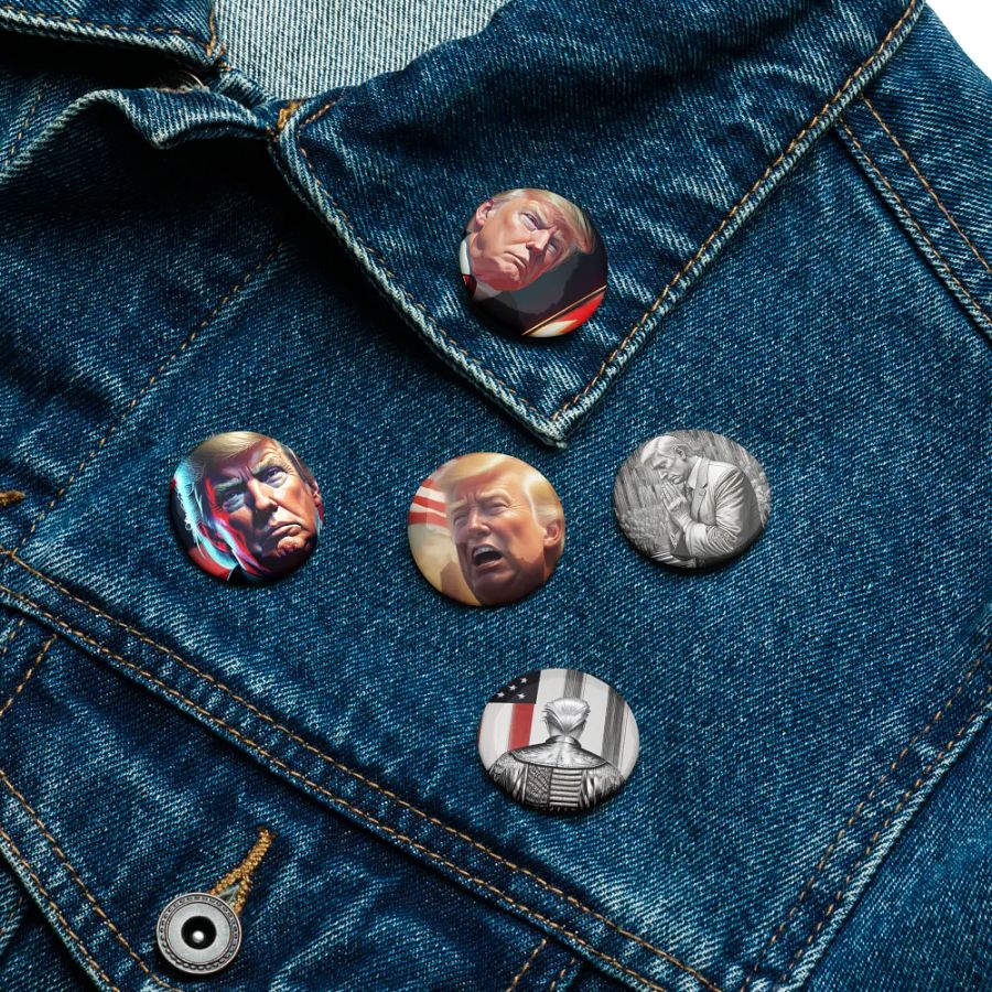 Patriotic Portrait Pin Set 4 product image (11)