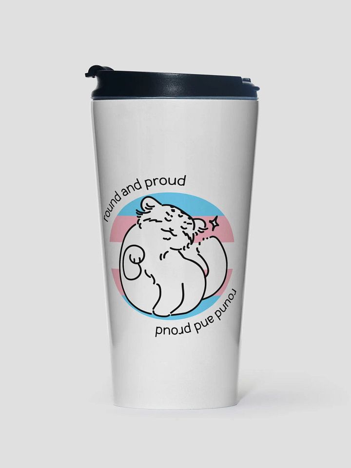 Round and Proud Manul Transgender Version - Steel Travel Mug product image (1)