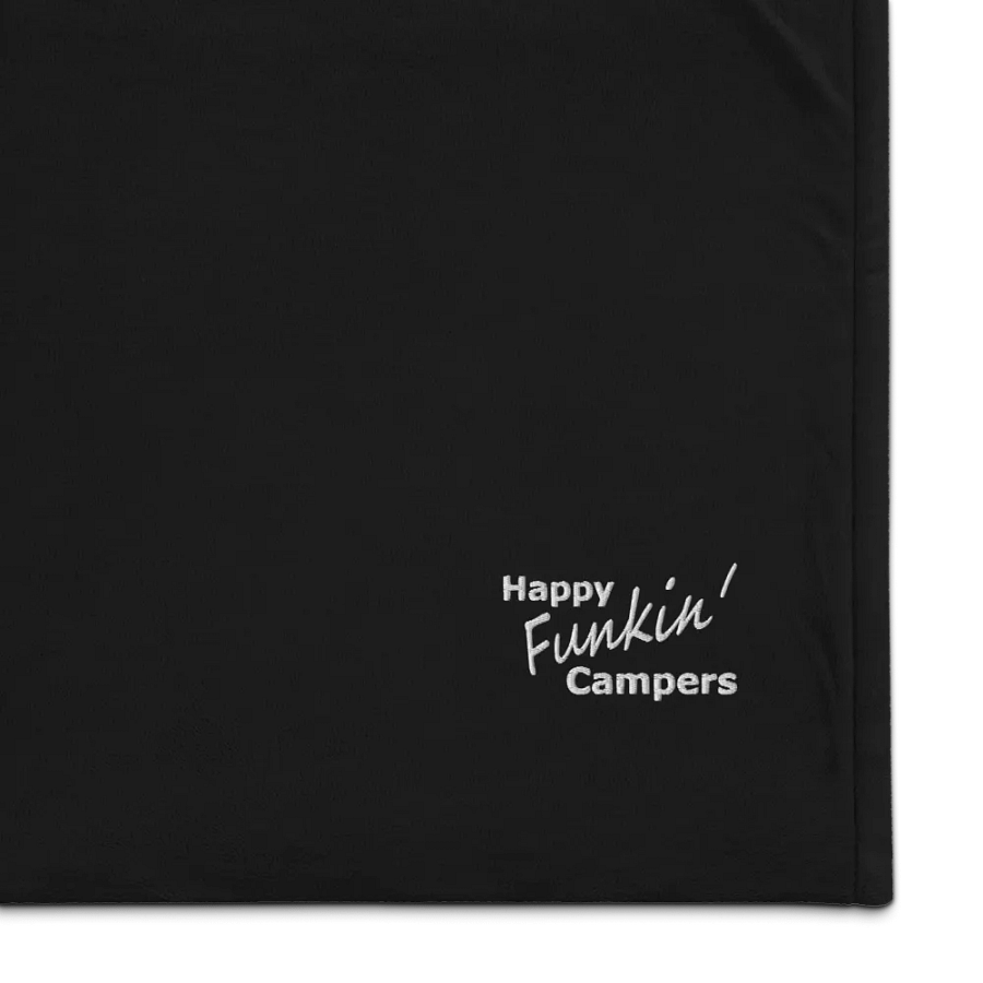 Luxury Embroidered Happy Funkin' Campers Sherpa Blanket product image (1)