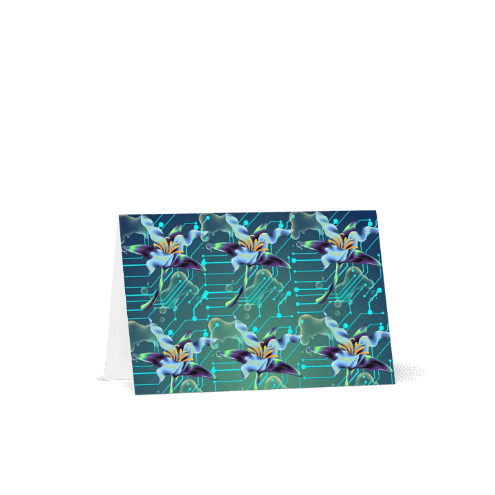 teal meta-magic greeting card for stylish gifts product image (1)