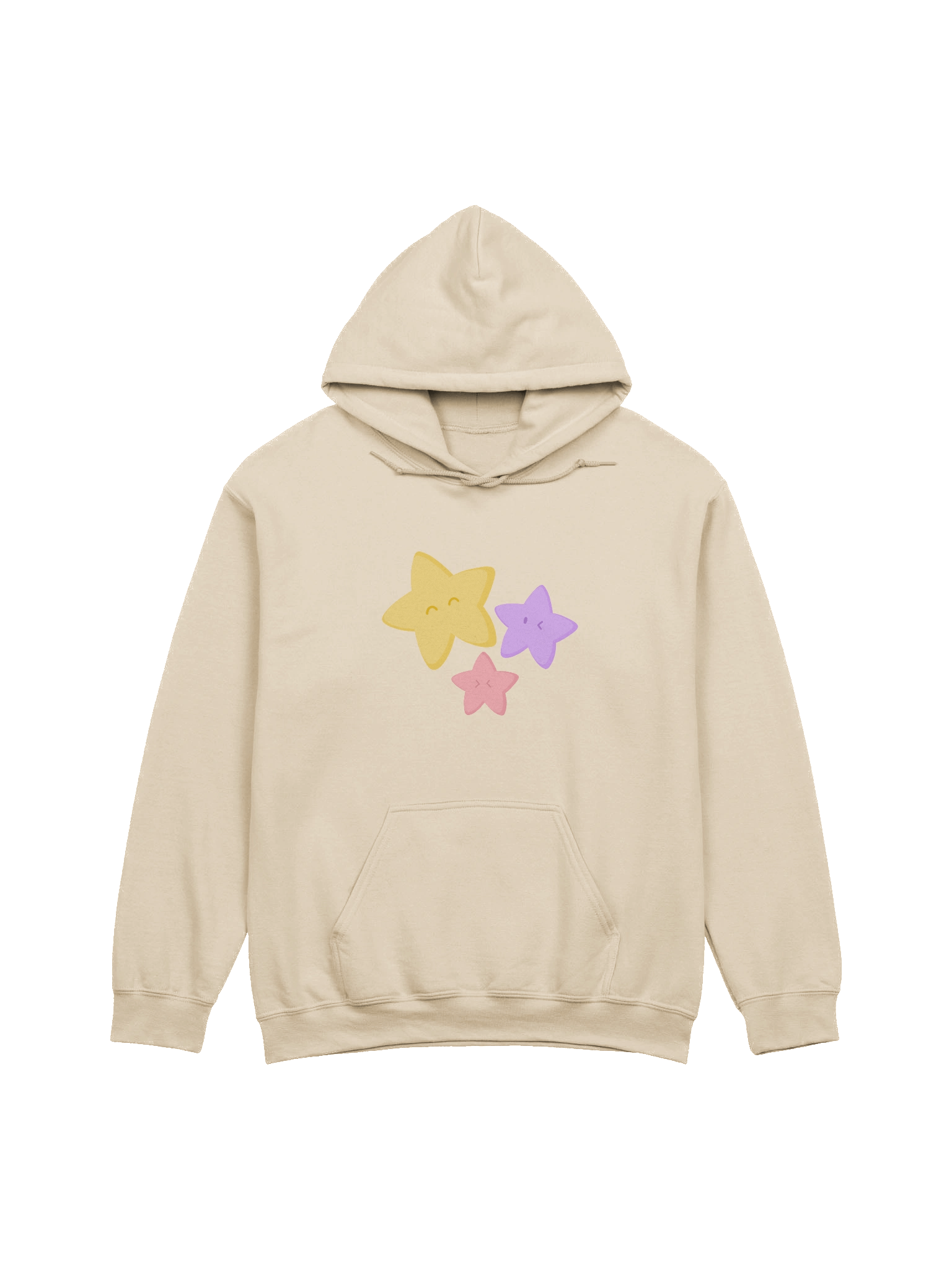 little stars hoodie (sand) product image (1)
