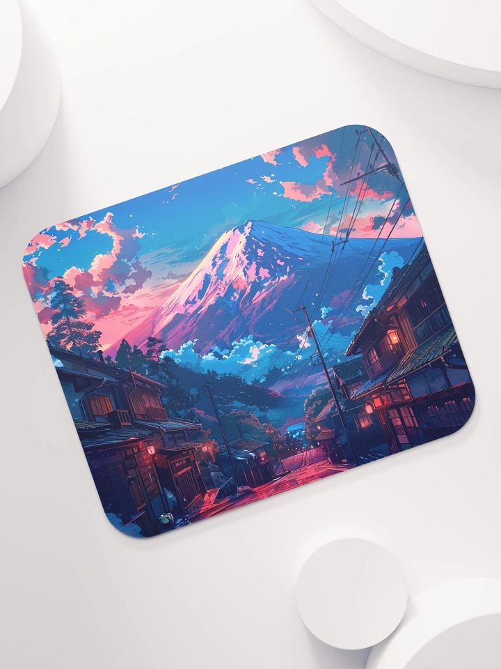 Mountain Village Anime Style Mouse Pad by Treasure Pie product image (1)