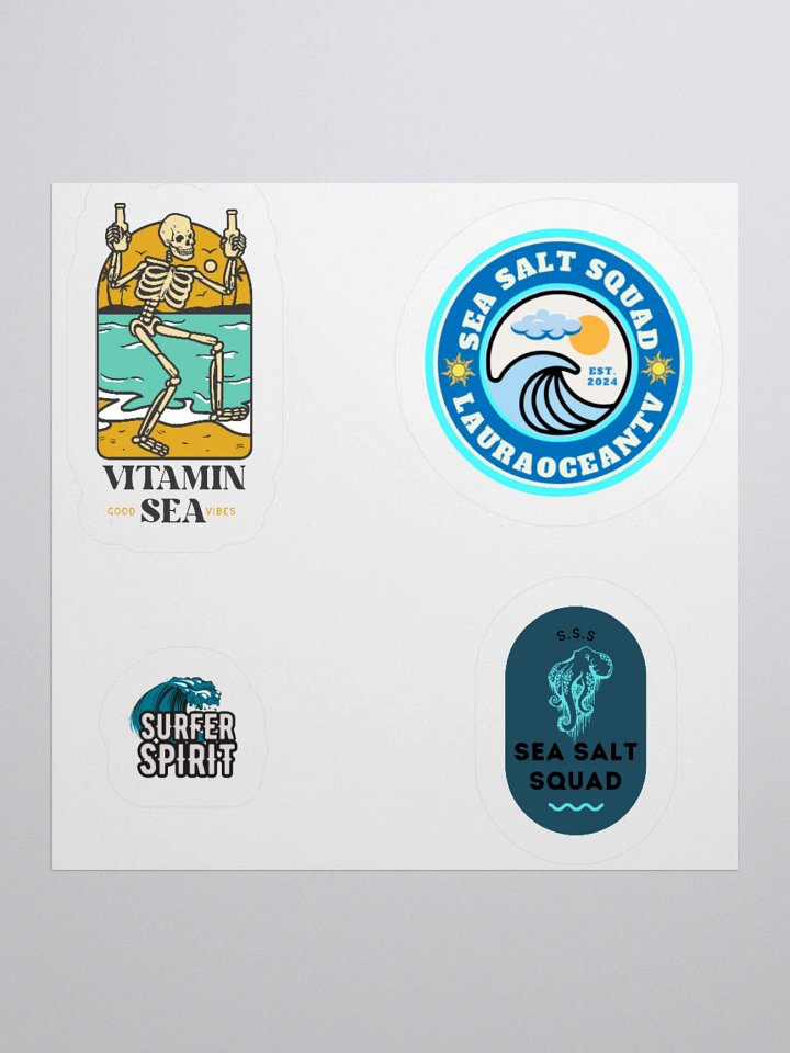 Surfing Spirit Kiss Cut Sticker Set product image (1)