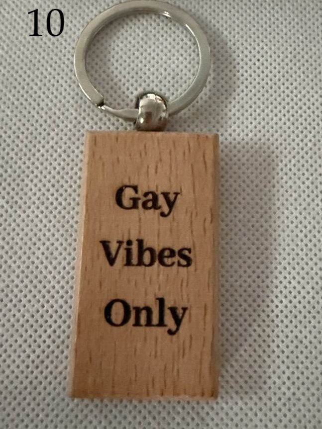 LGBTQ+ Wooden Engraved Keychains | Pride, Love & Identity Designs | Handmade & Meaningful (2) product image (10)