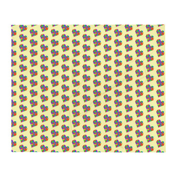 Rainbow Block Heart Throw Blanket product image (2)