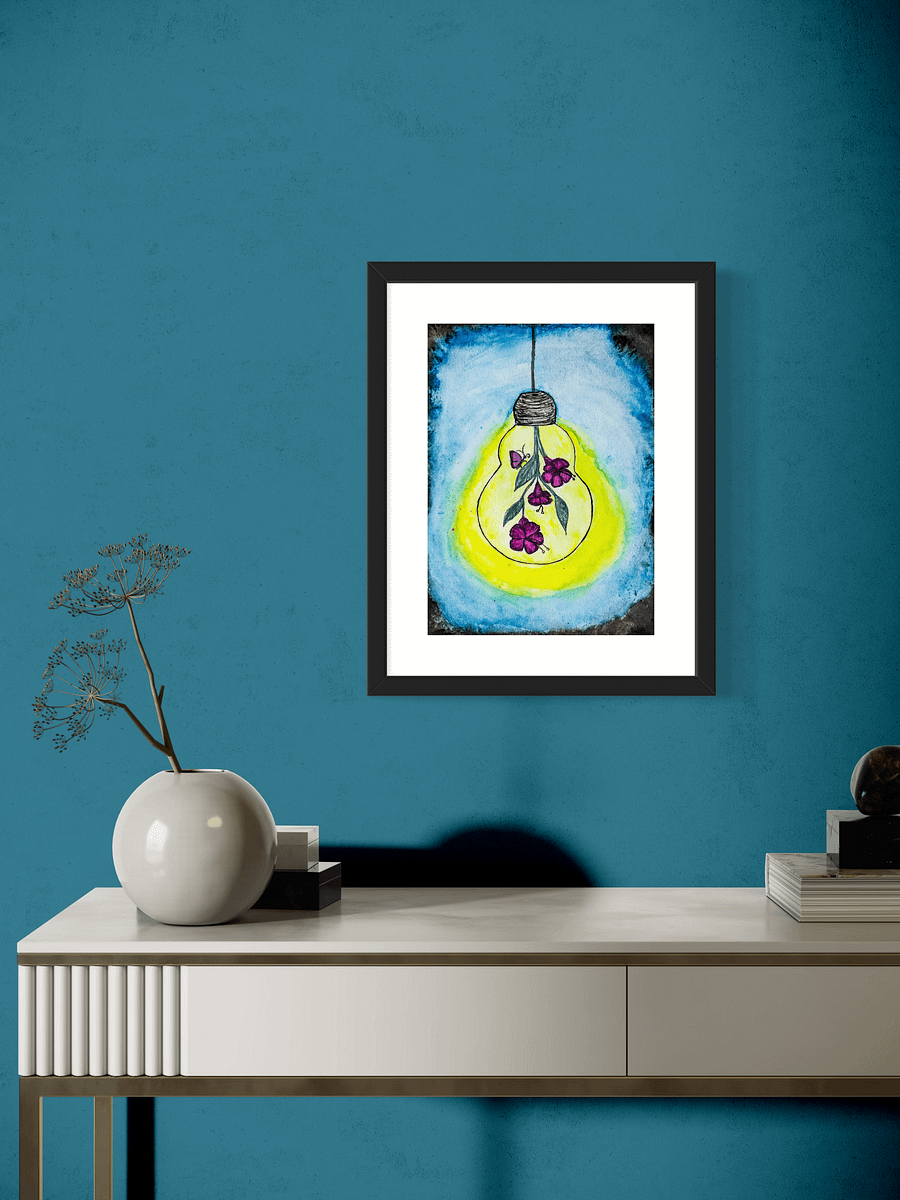 Butterfly in Lightbulb Print product image (2)