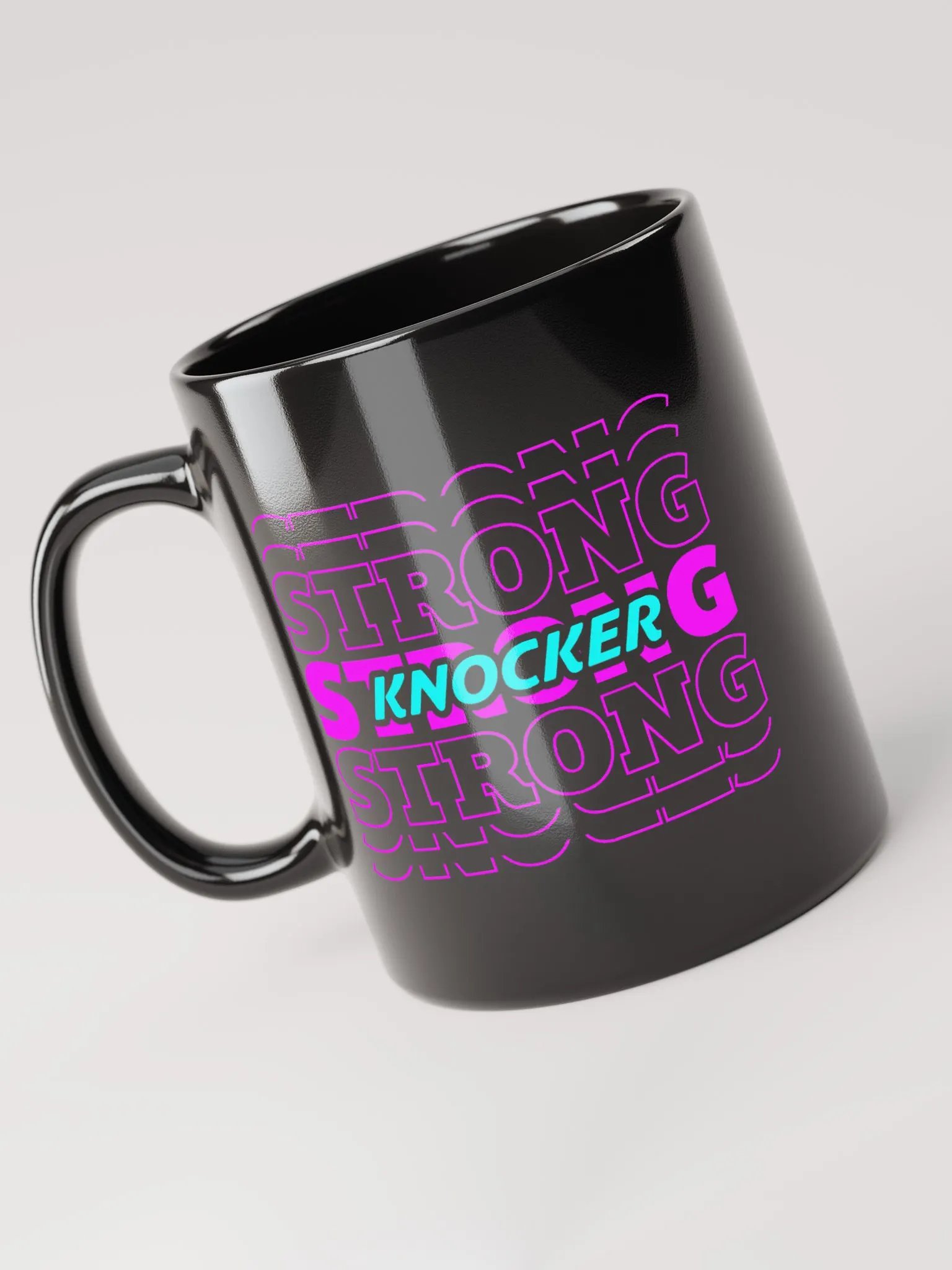 KNOCKER STRONG GLOSSY BLACK MUG product image (4)